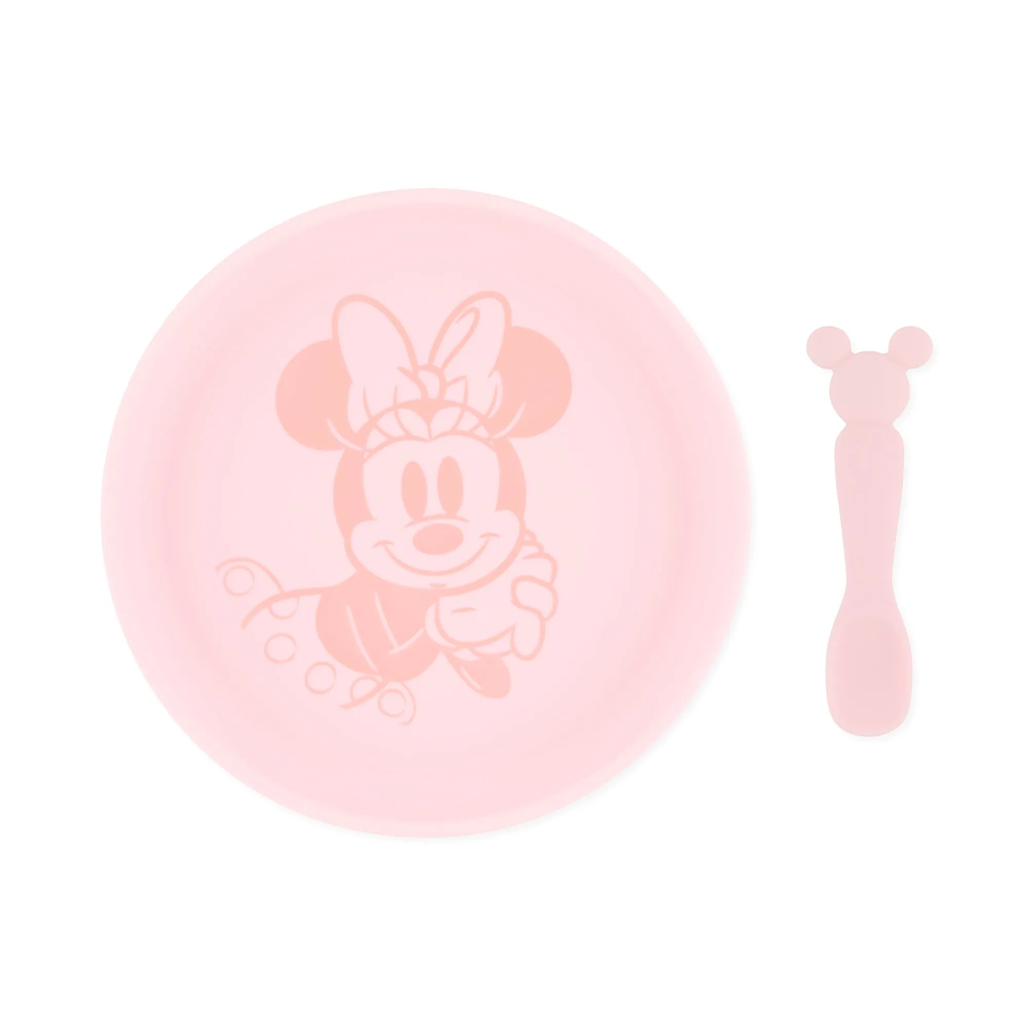 Silicone Plate + Spoon Set: Disney Minnie Mouse