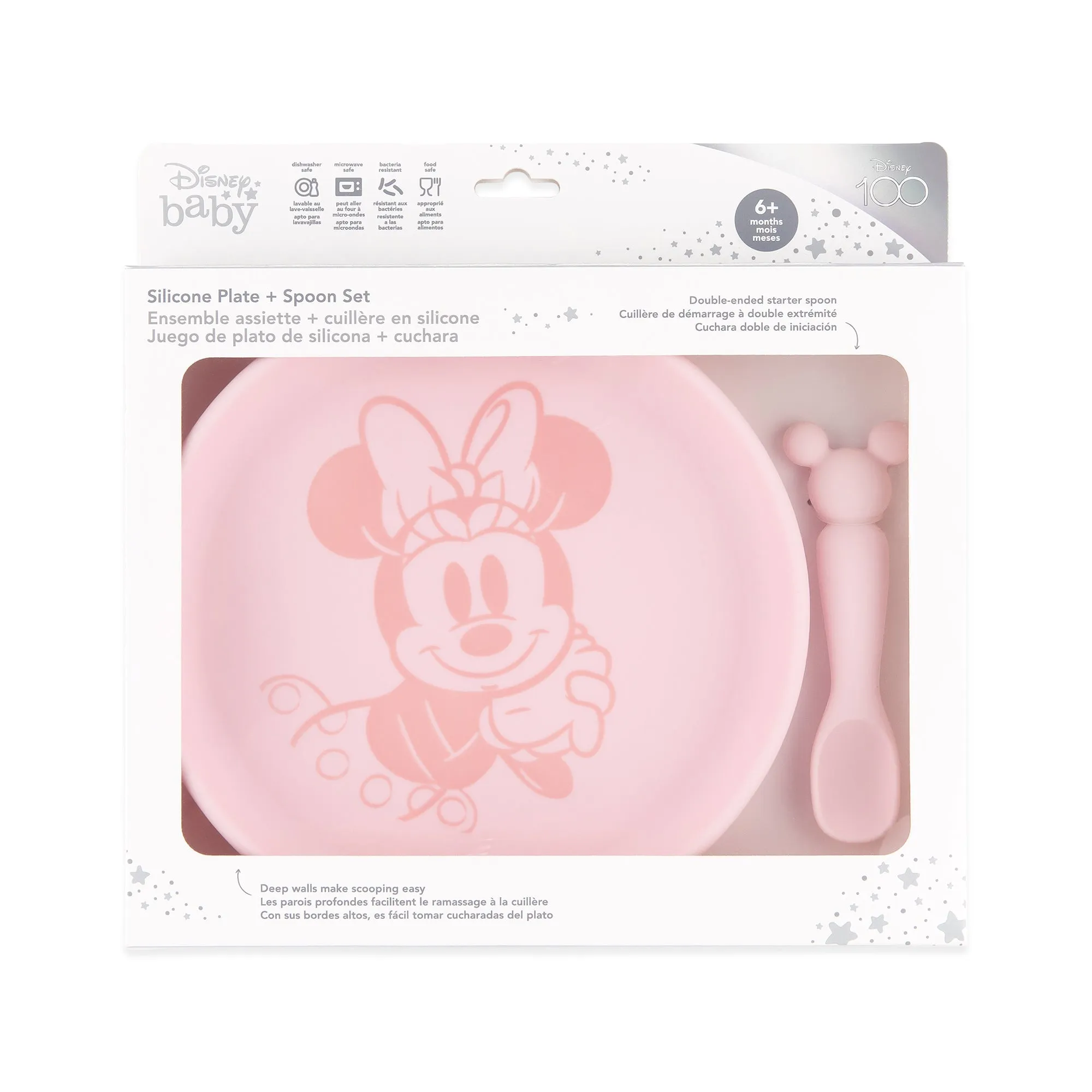 Silicone Plate + Spoon Set: Disney Minnie Mouse