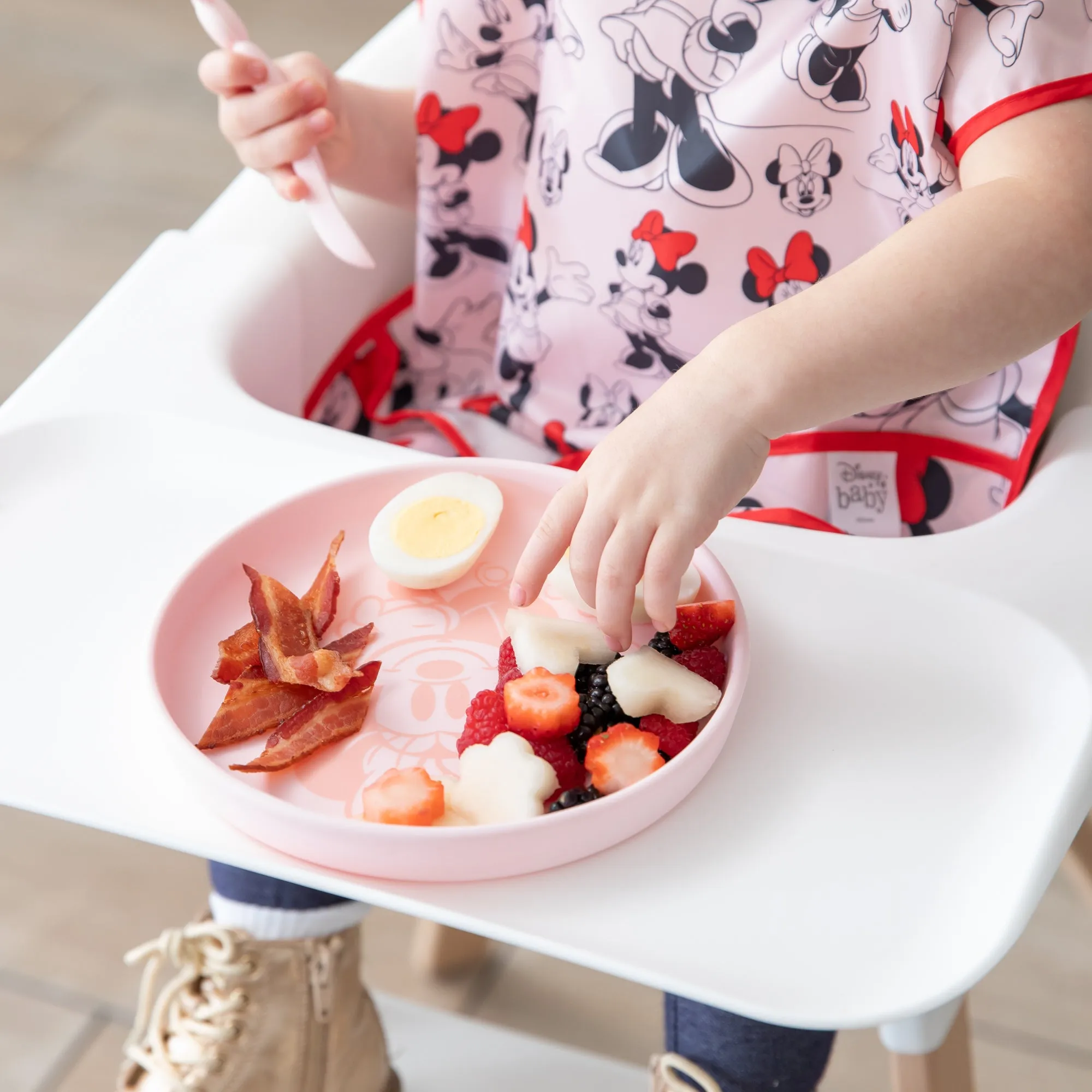 Silicone Plate + Spoon Set: Disney Minnie Mouse