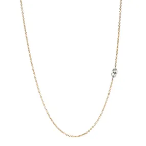 Single Free-Set Marquise Diamond Necklace