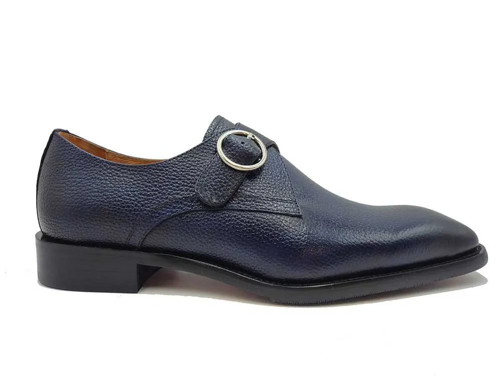 Single Monk Strap Plain Toe Shoes