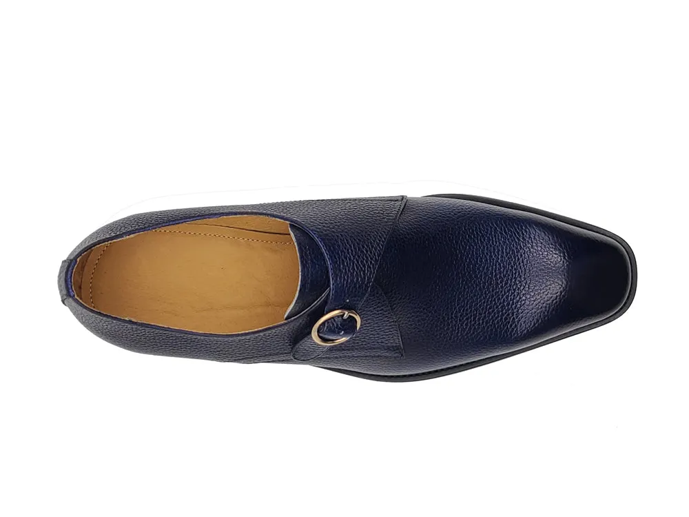 Single Monk Strap Plain Toe Shoes