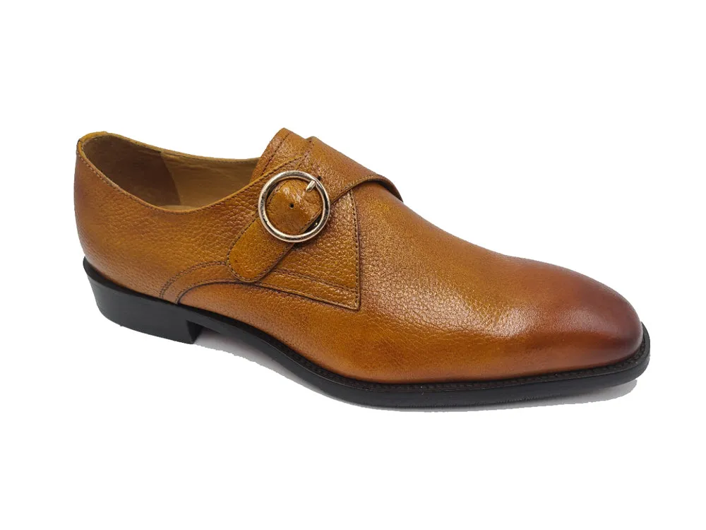 Single Monk Strap Plain Toe Shoes