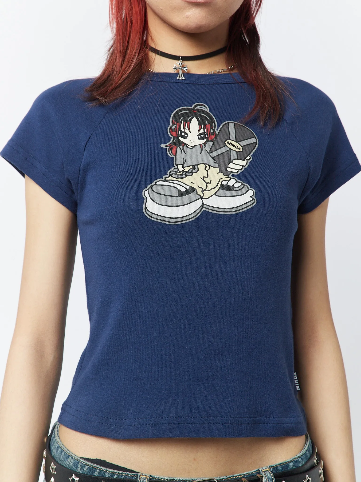 skater girl graphic tee