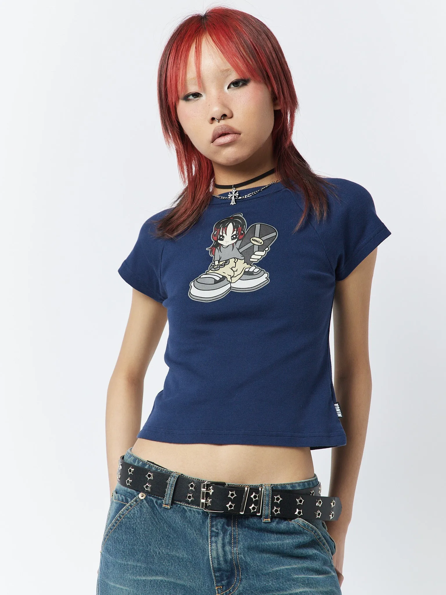 skater girl graphic tee