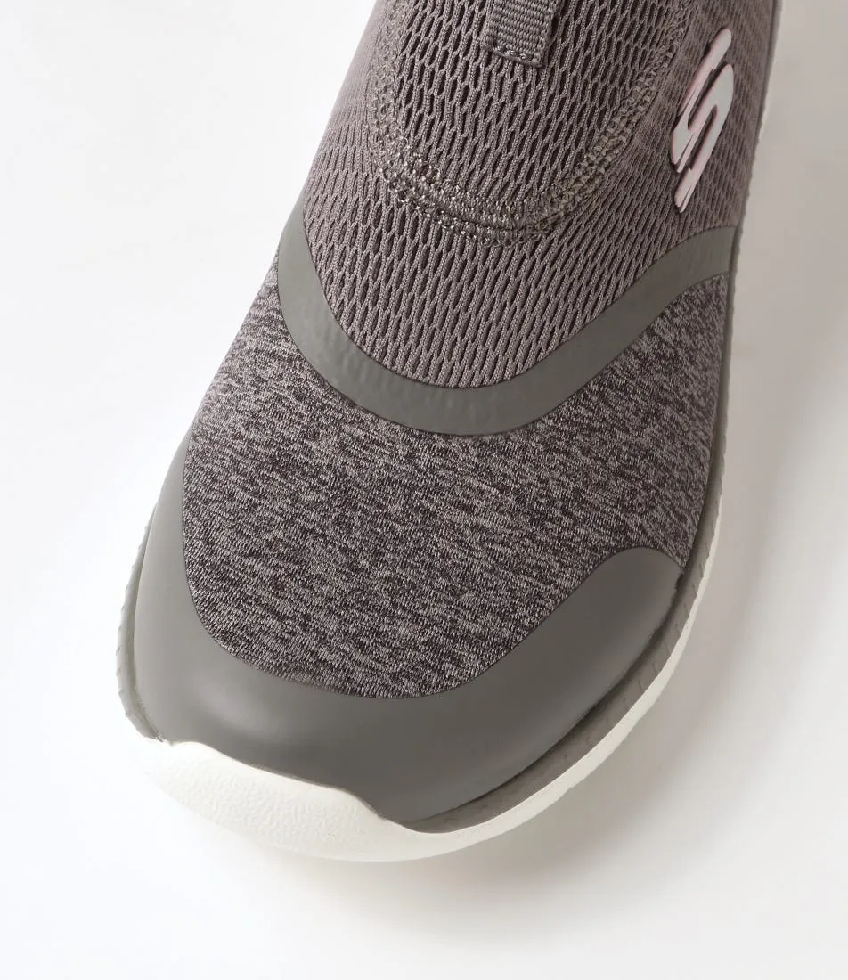 SKECHERS Bountiful Grey Knit Sneakers