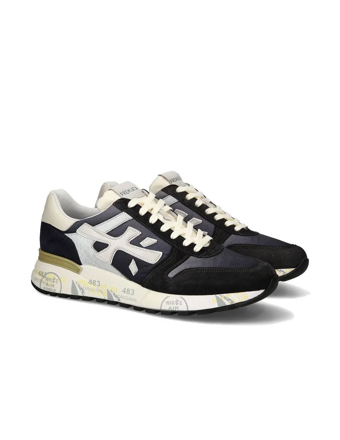 Black Premiata men's sneakers Mick 6618