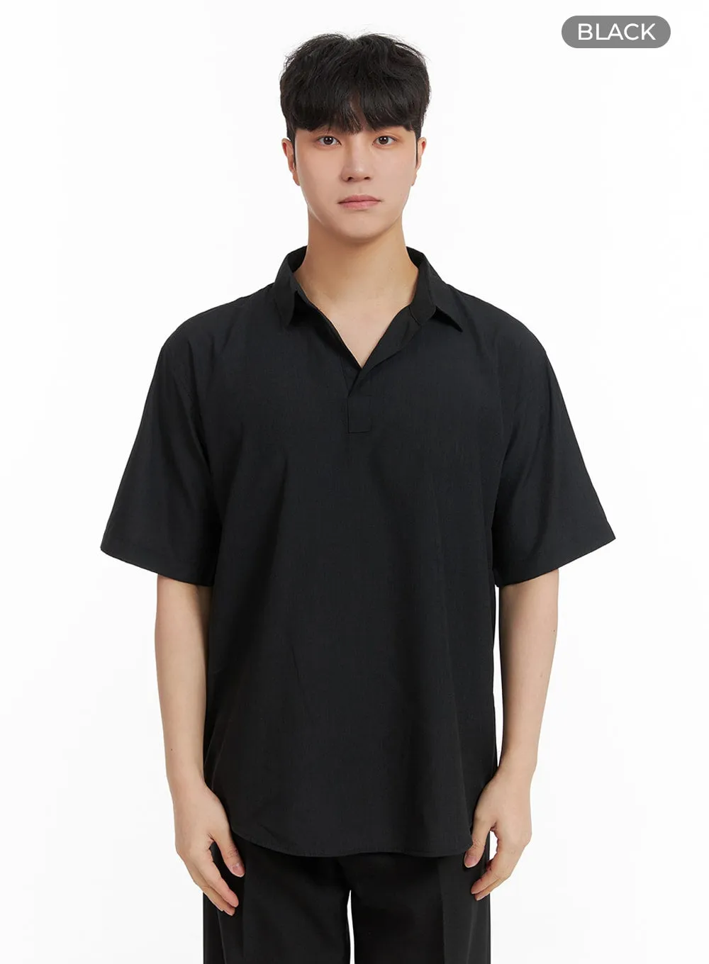 Solid Collar Shirt for Men - IA402