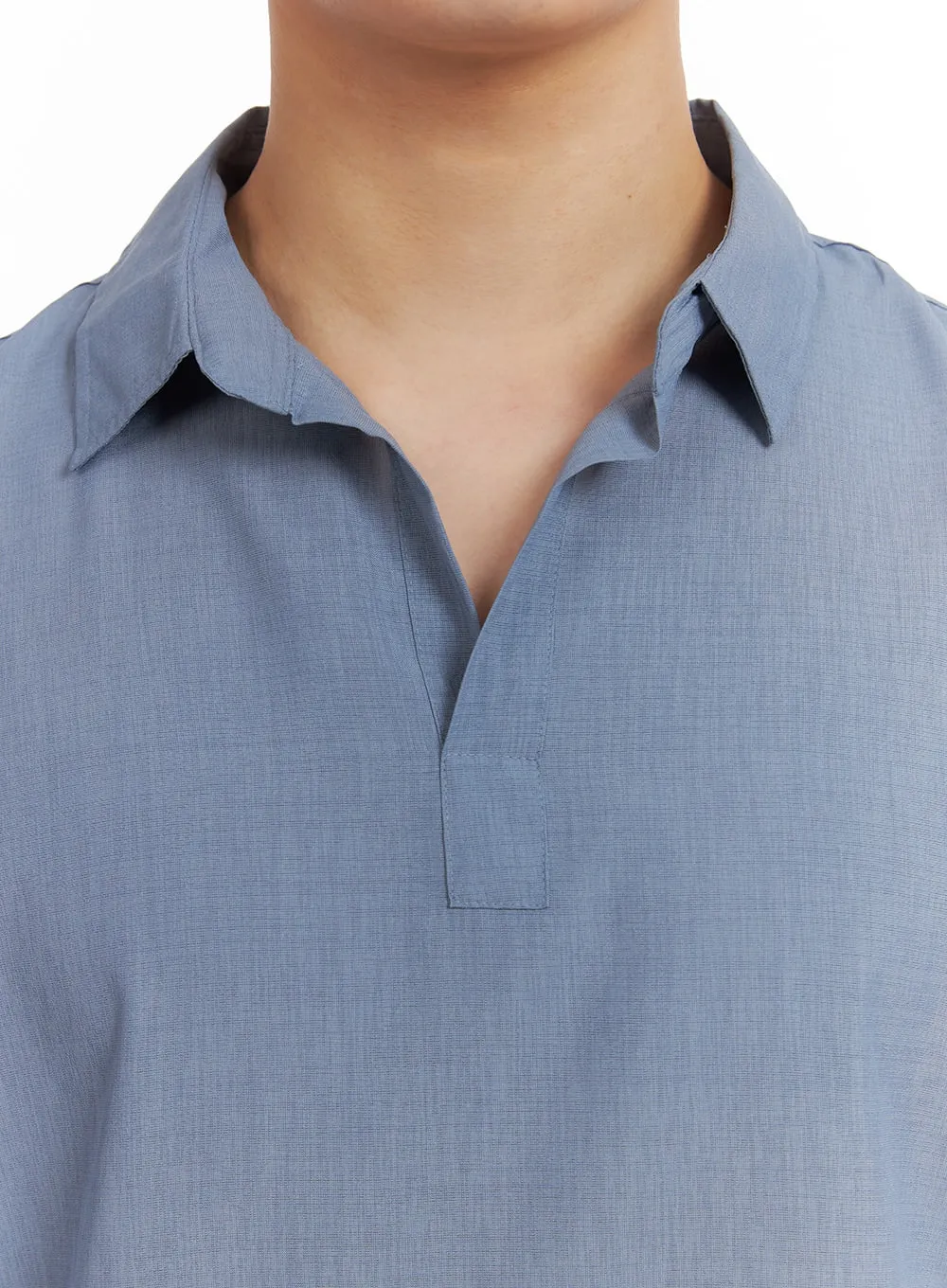 Solid Collar Shirt for Men - IA402