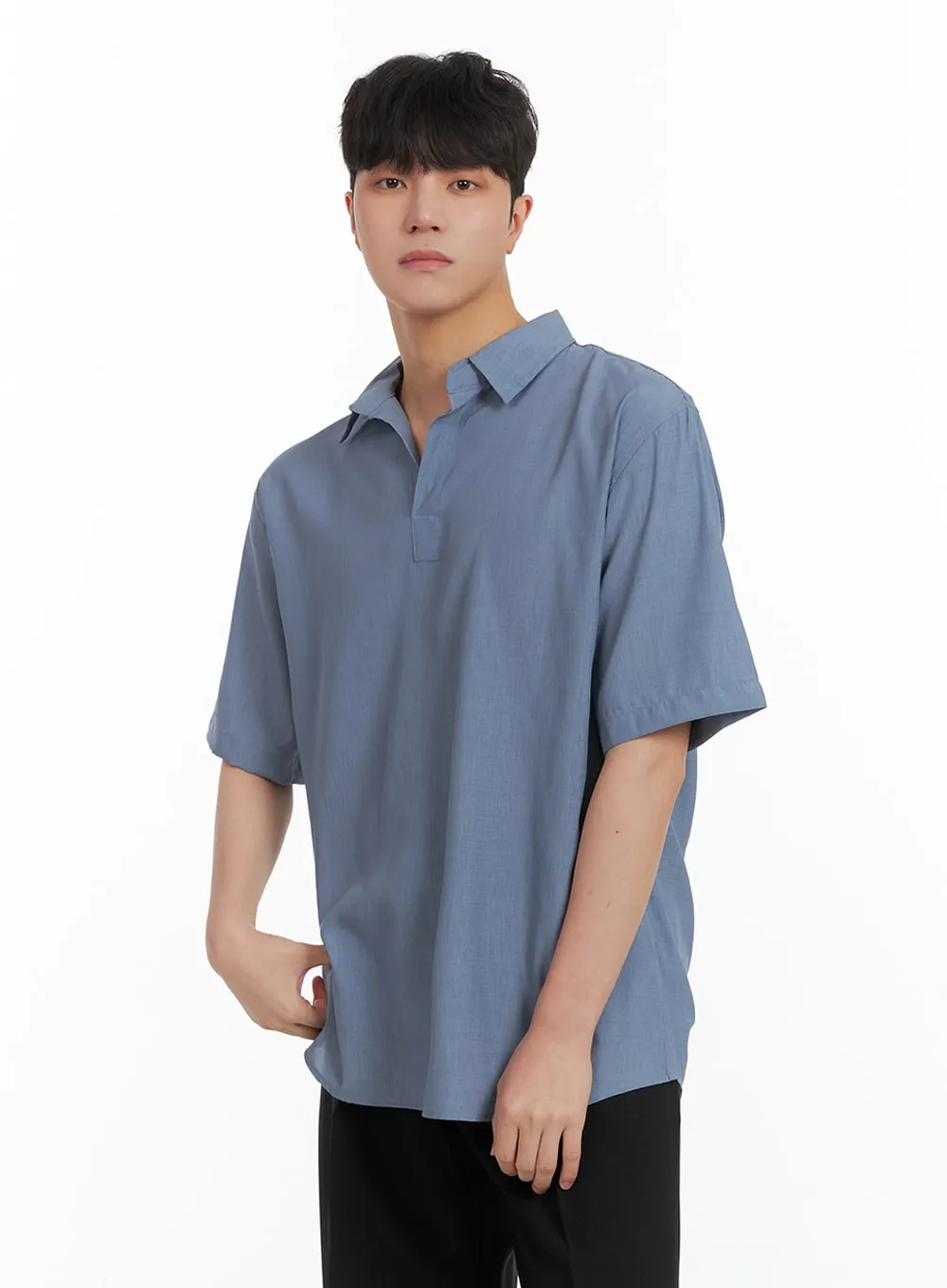 Solid Collar Shirt for Men - IA402