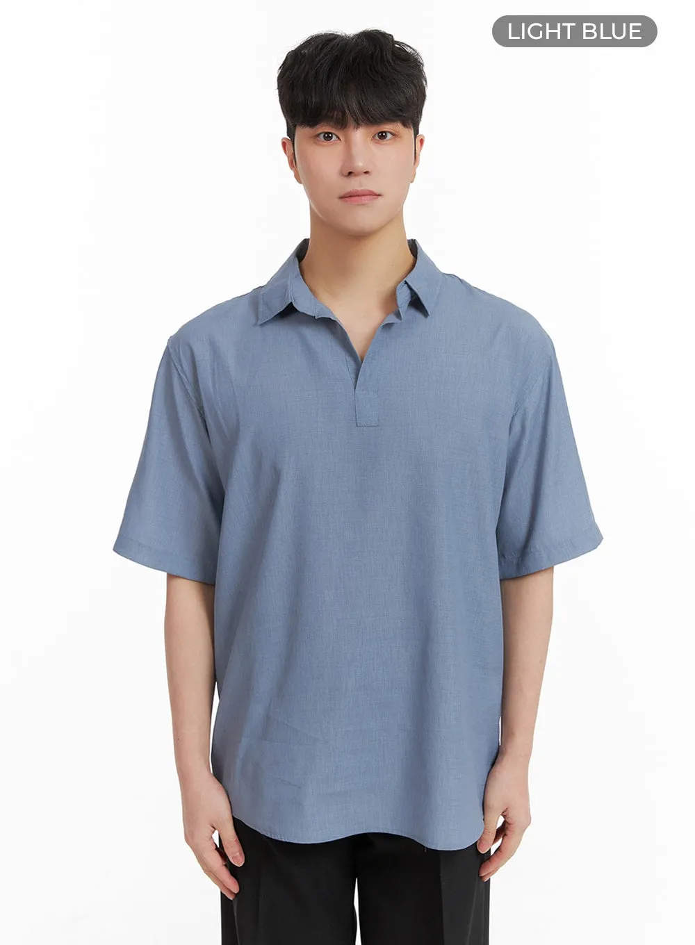 Solid Collar Shirt for Men - IA402