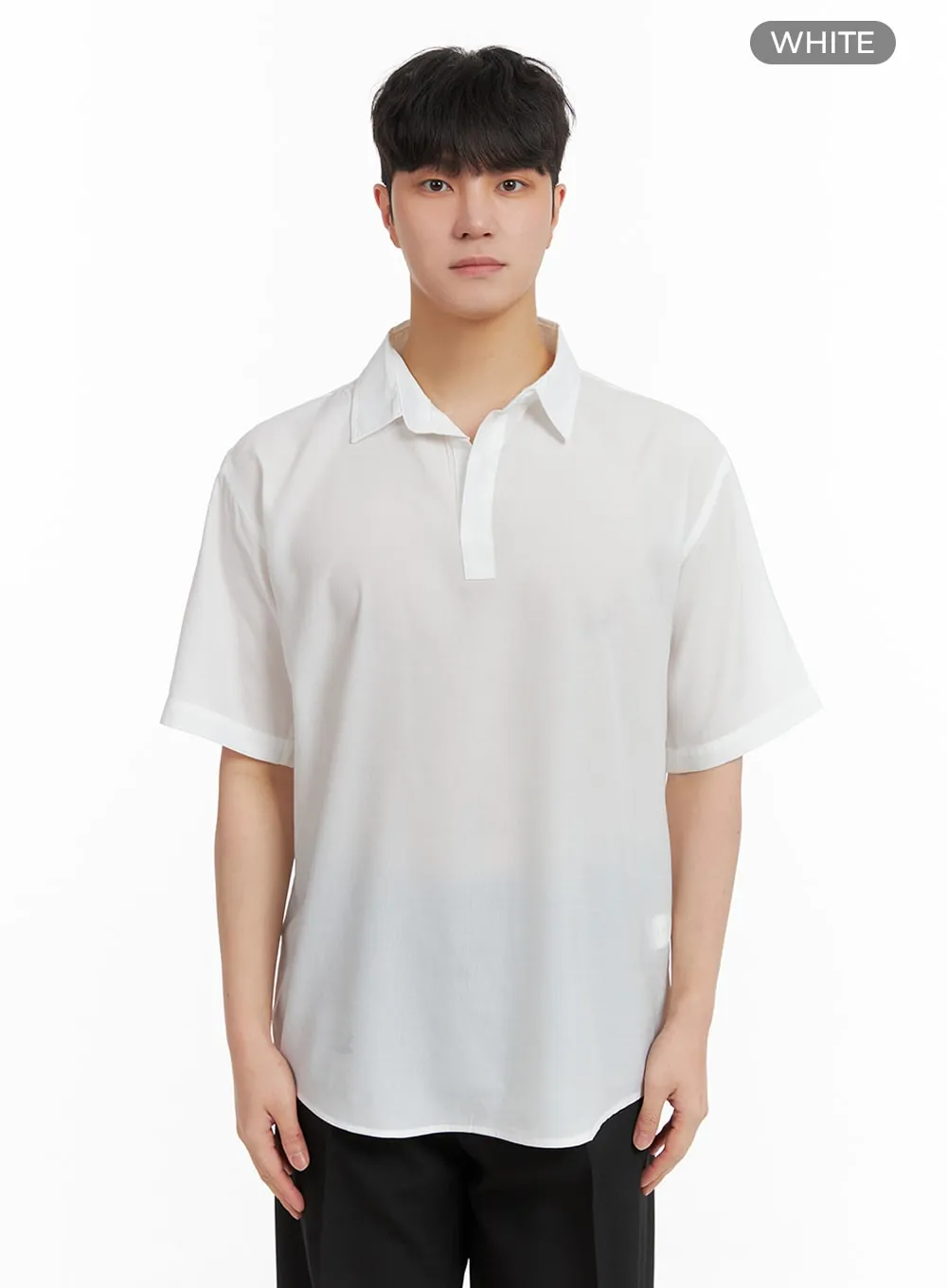 Solid Collar Shirt for Men - IA402