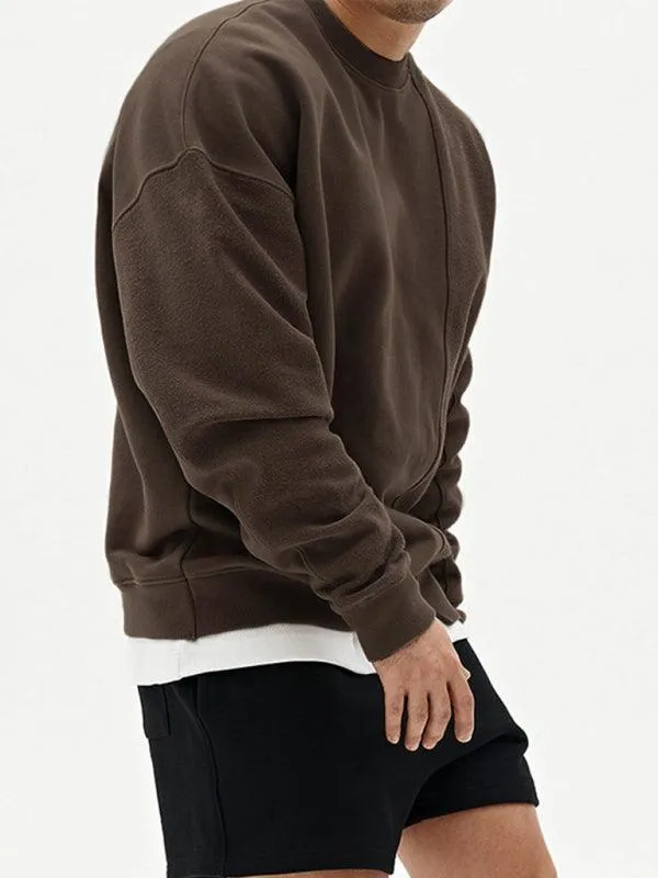 Men's Solid Crew Neck Sweatshirt