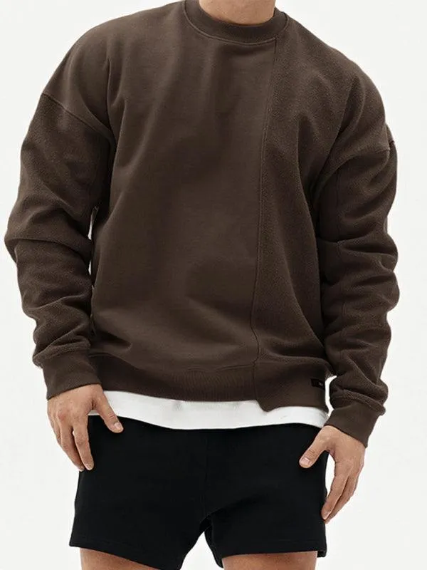 Men's Solid Crew Neck Sweatshirt