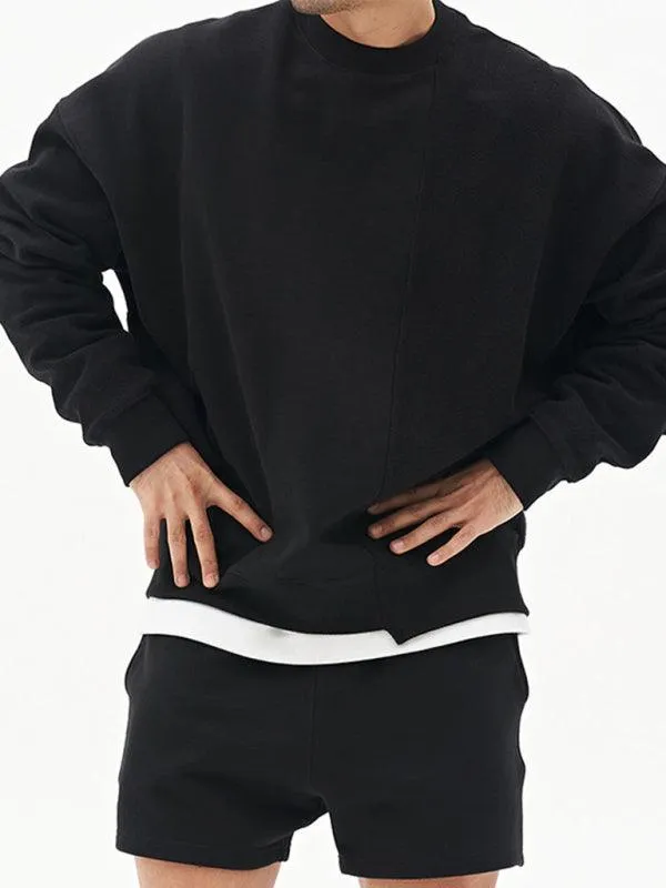 Men's Solid Crew Neck Sweatshirt