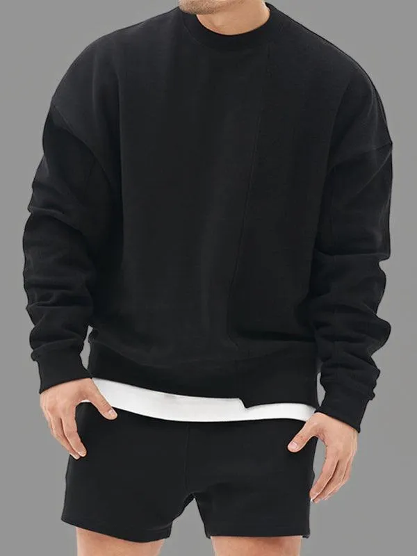 Men's Solid Crew Neck Sweatshirt