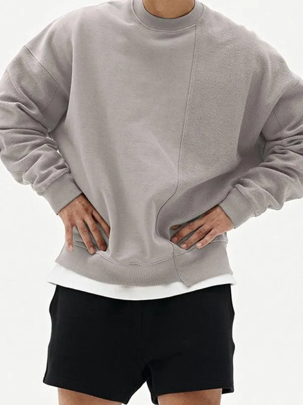 Men's Solid Crew Neck Sweatshirt