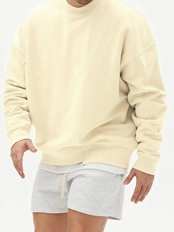 Men's Solid Crew Neck Sweatshirt