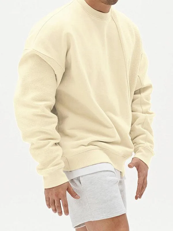 Men's Solid Crew Neck Sweatshirt