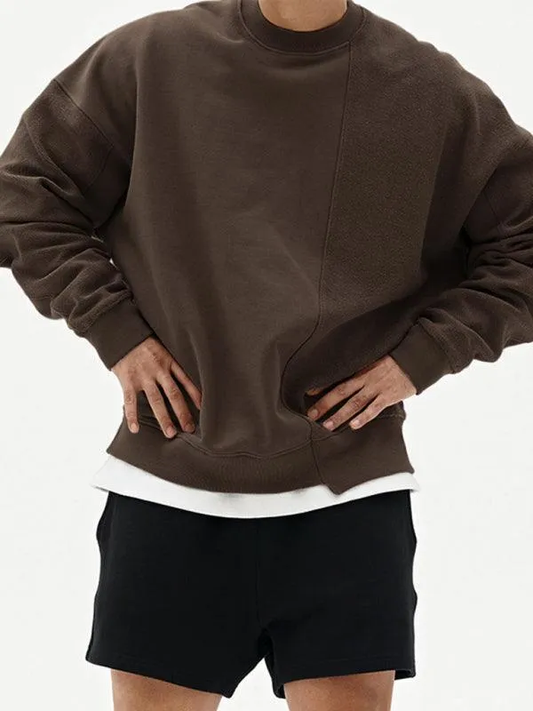 Men's Solid Crew Neck Sweatshirt