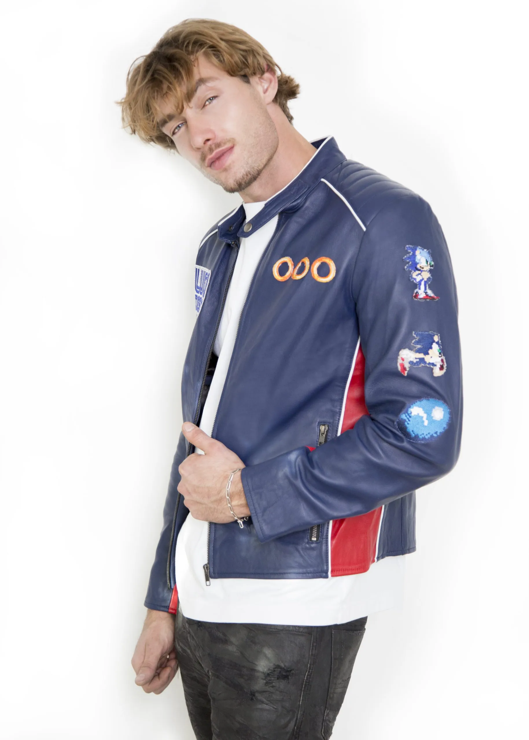 Sonic Jacket | The Hedgehog Bomber Leather Jacket