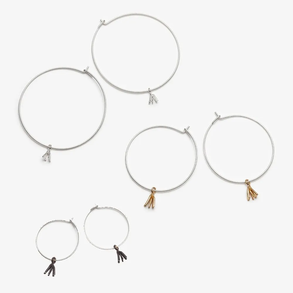 Spectacle Set 2 - Small Loop Necklace & Fireworks Hoop Earrings