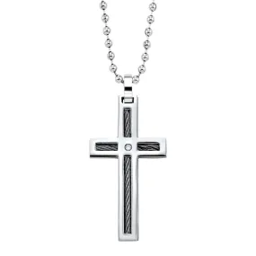 Steel Diamond Cross for Men