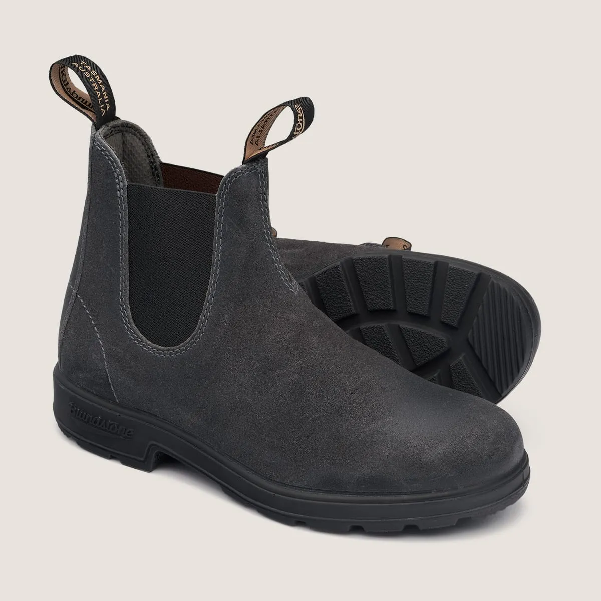 Steel Grey Suede Women's Boots.