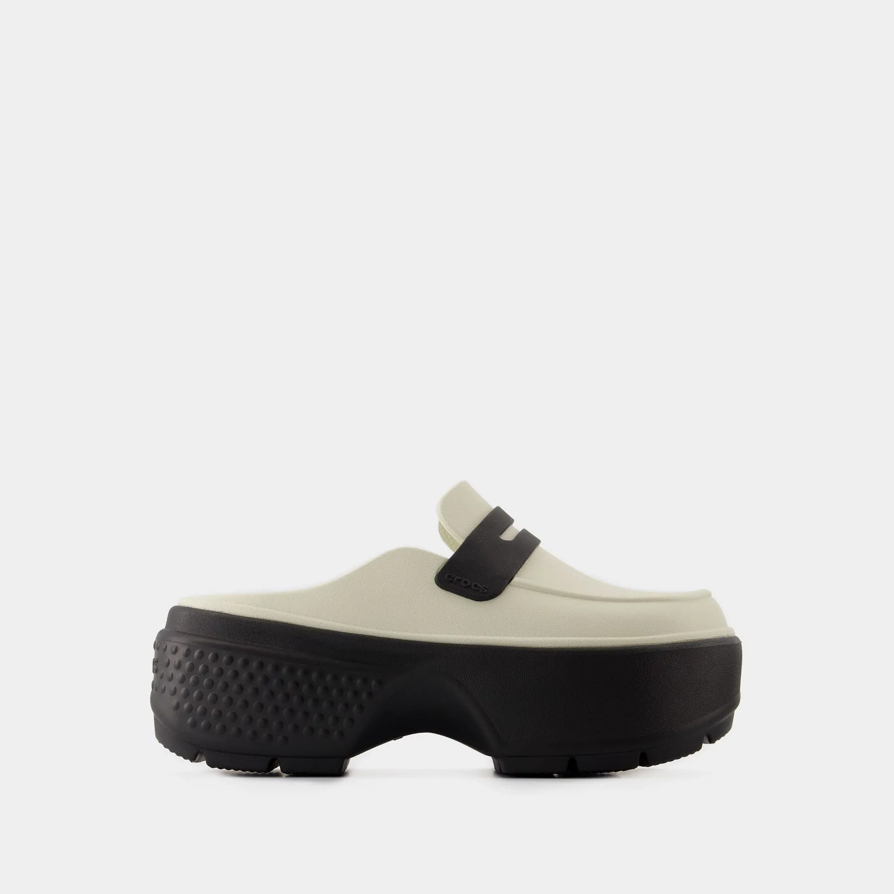 Stomp Mules - Crocs - Synthetic - Linen Black