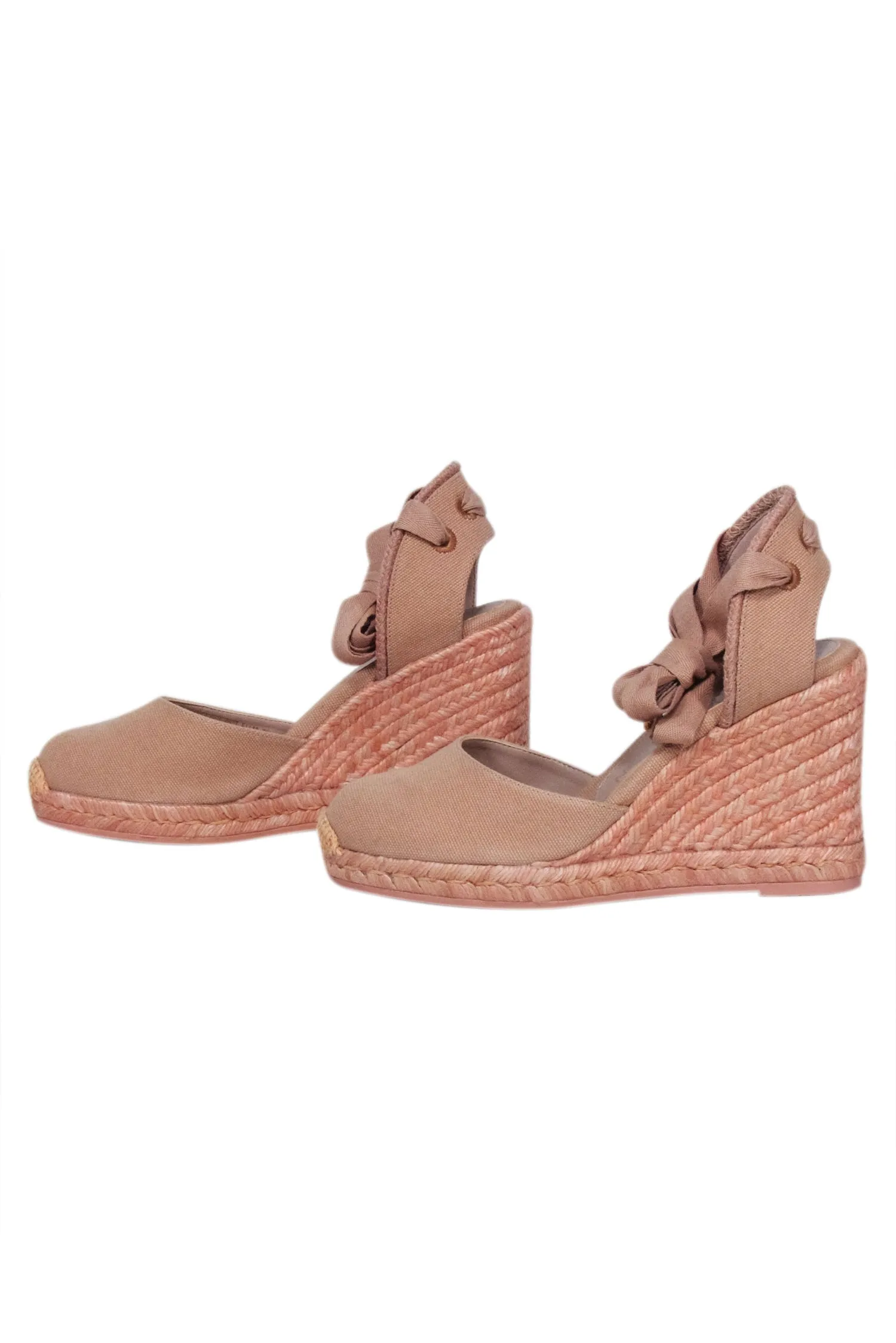 Stuart Weitzman - Pink Marguerita Espadrille Wedges Sz 5.5