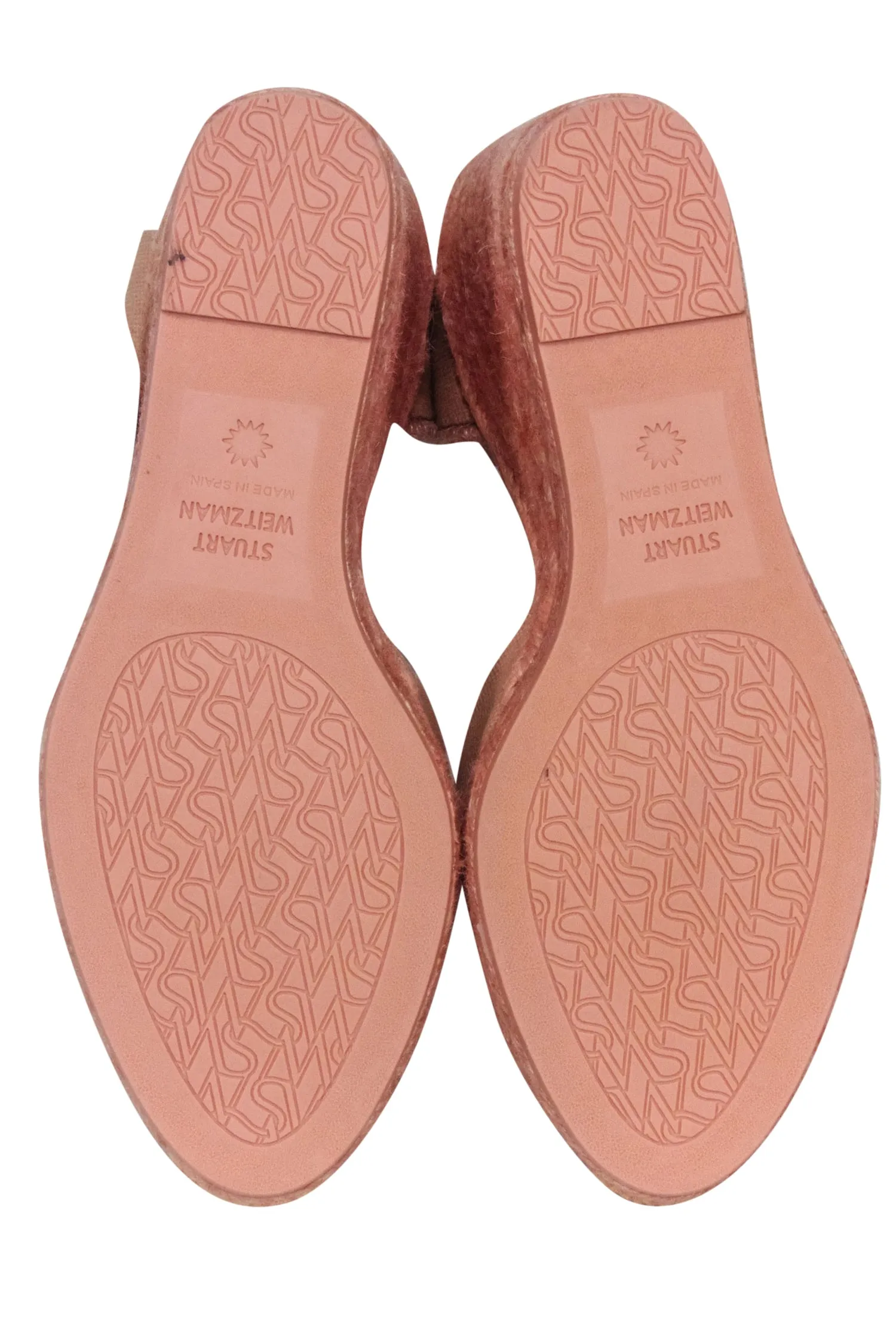 Stuart Weitzman - Pink Marguerita Espadrille Wedges Sz 5.5