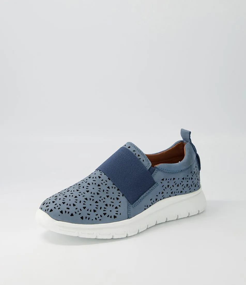 SUPERSOFT Delish Denim Leather Elastic Sneakers