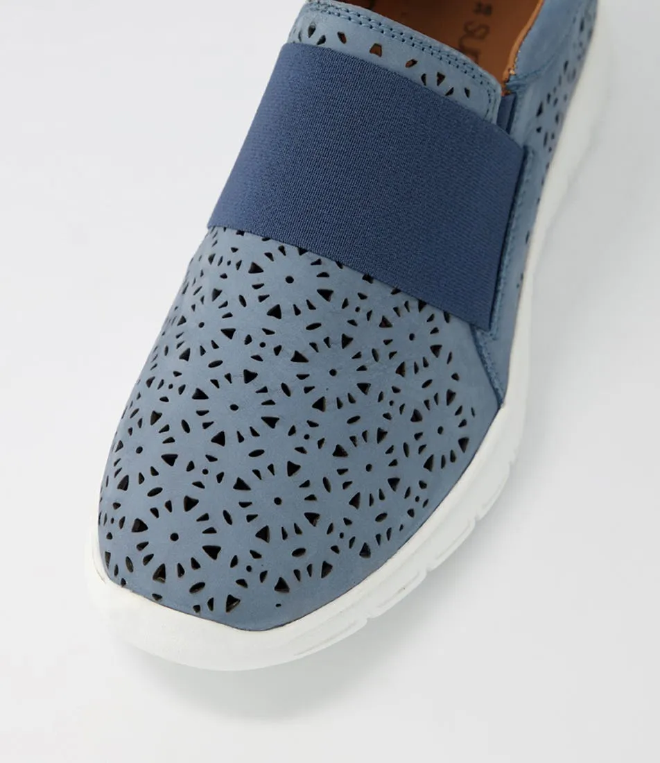 SUPERSOFT Delish Denim Leather Elastic Sneakers