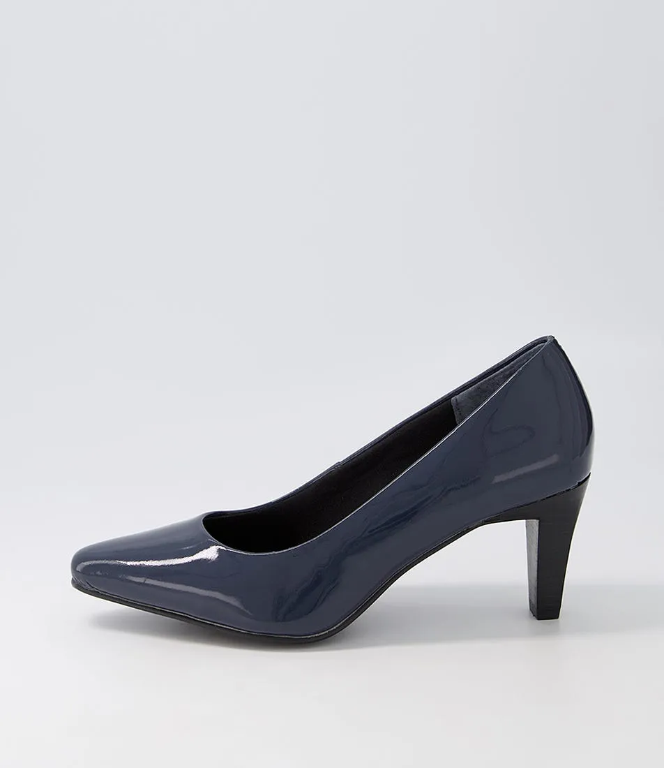 SUPERSOFT Mesmerize Navy Patent Leather Pump Heels