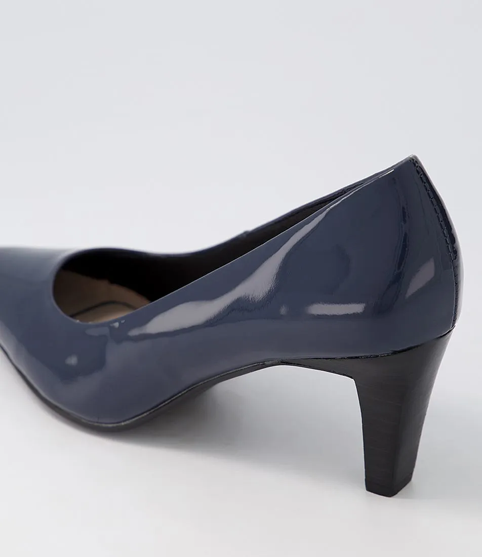 SUPERSOFT Mesmerize Navy Patent Leather Pump Heels