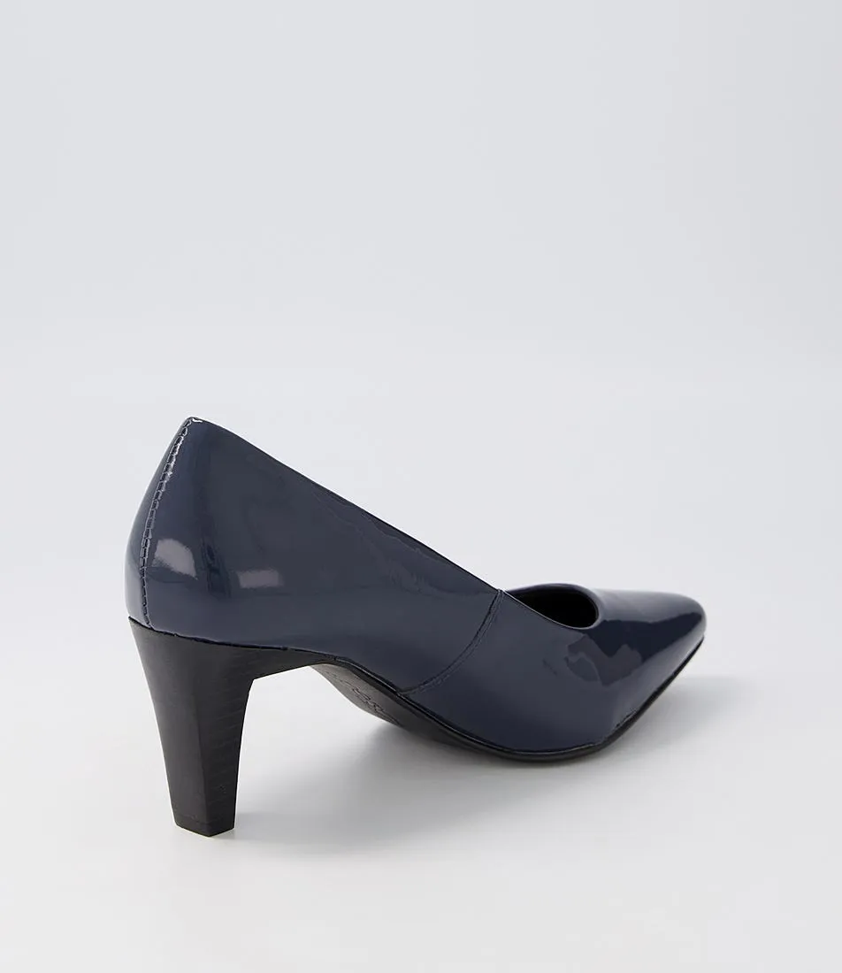 SUPERSOFT Mesmerize Navy Patent Leather Pump Heels