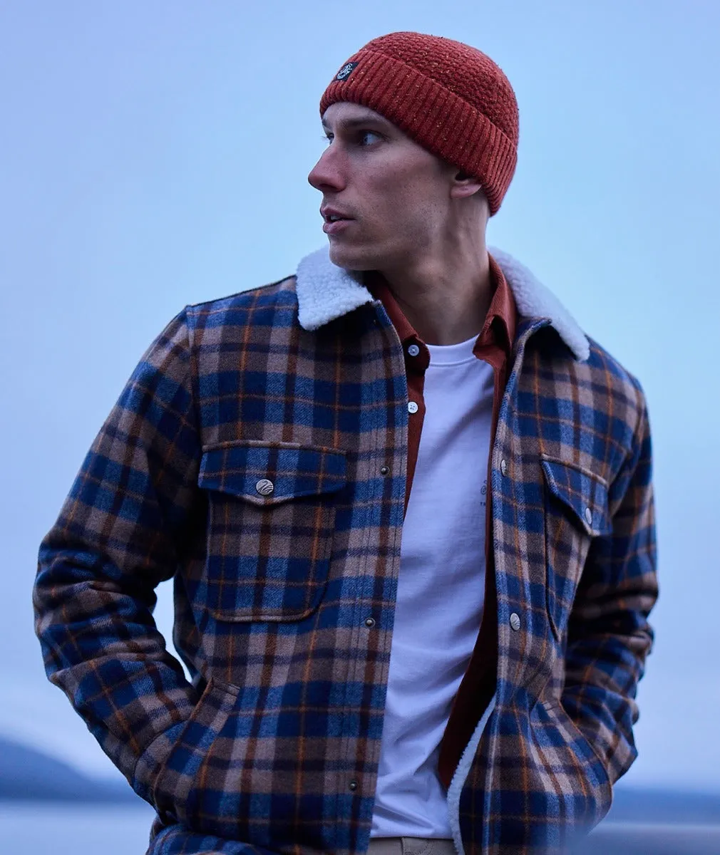 Kaituna Sherpa Lined Jacket for Men - Toffee Check