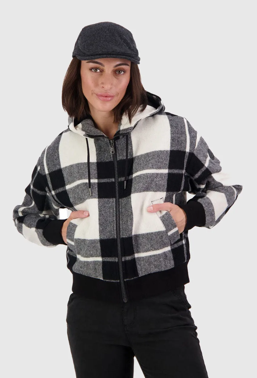 Swanndri Women's Kentwood Cropped Hoodie - Chester Check