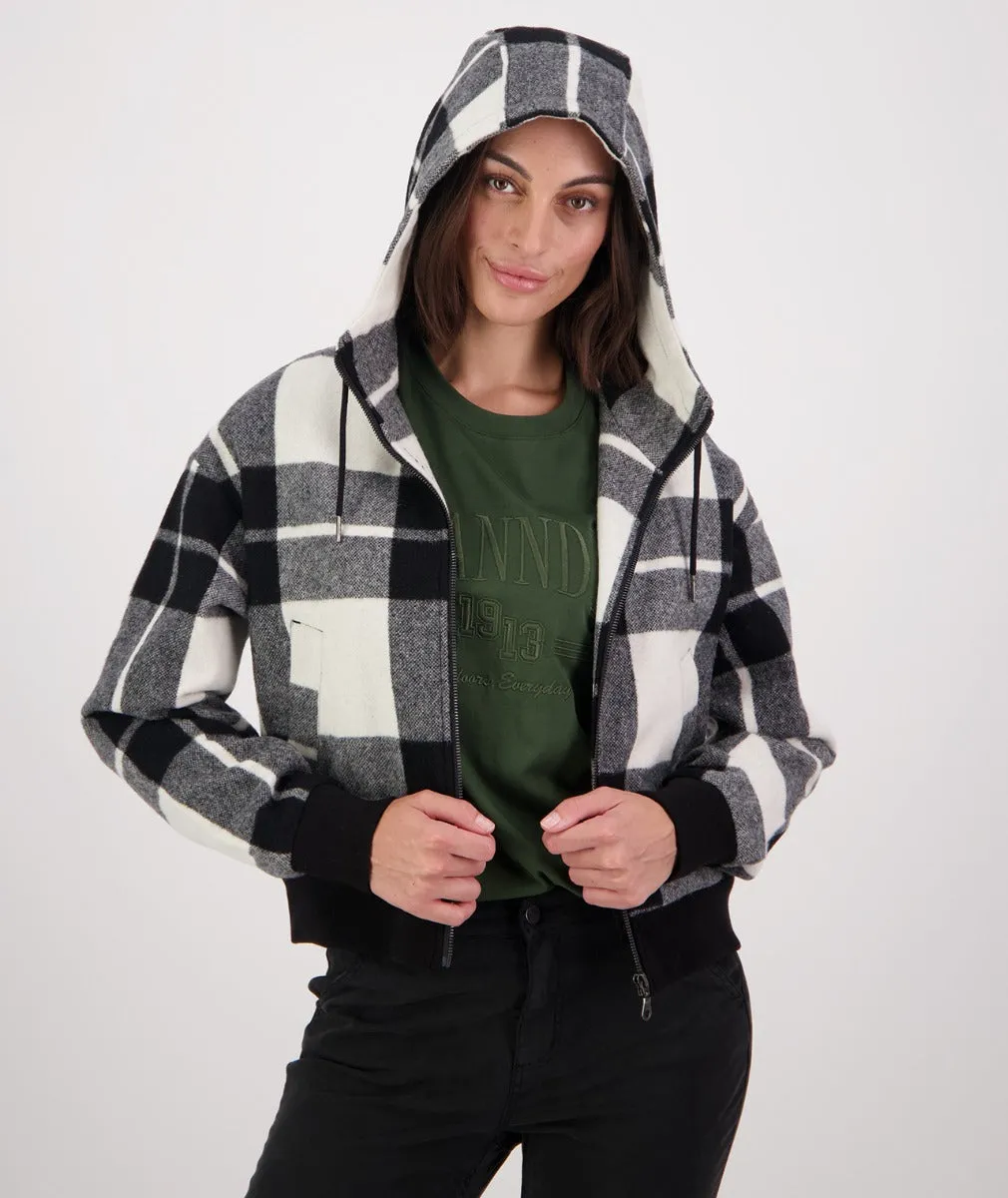 Swanndri Women's Kentwood Cropped Hoodie - Chester Check