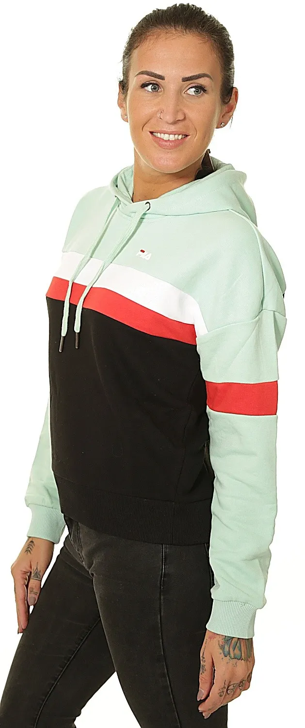 sweatshirt Fila Ella - Mist Green/Black/Bright White/True Red - women´s