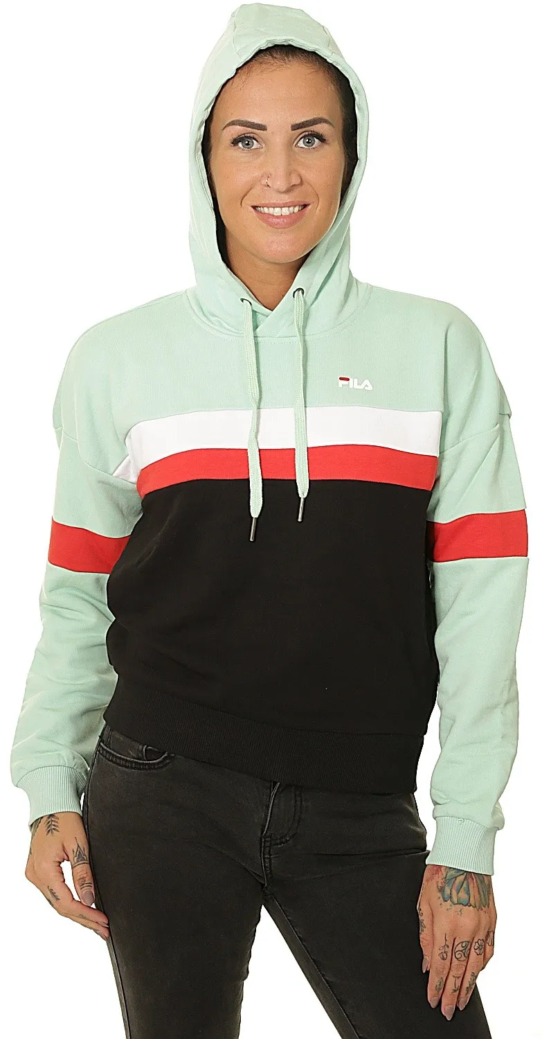 sweatshirt Fila Ella - Mist Green/Black/Bright White/True Red - women´s