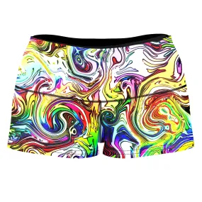 Swirly Gig High-Waisted Women's Shorts