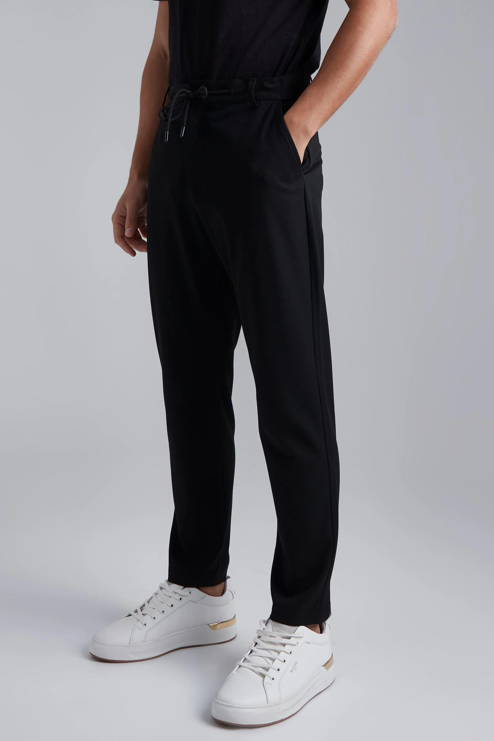 Tapered Comfort Stretch Drawcord Trousers