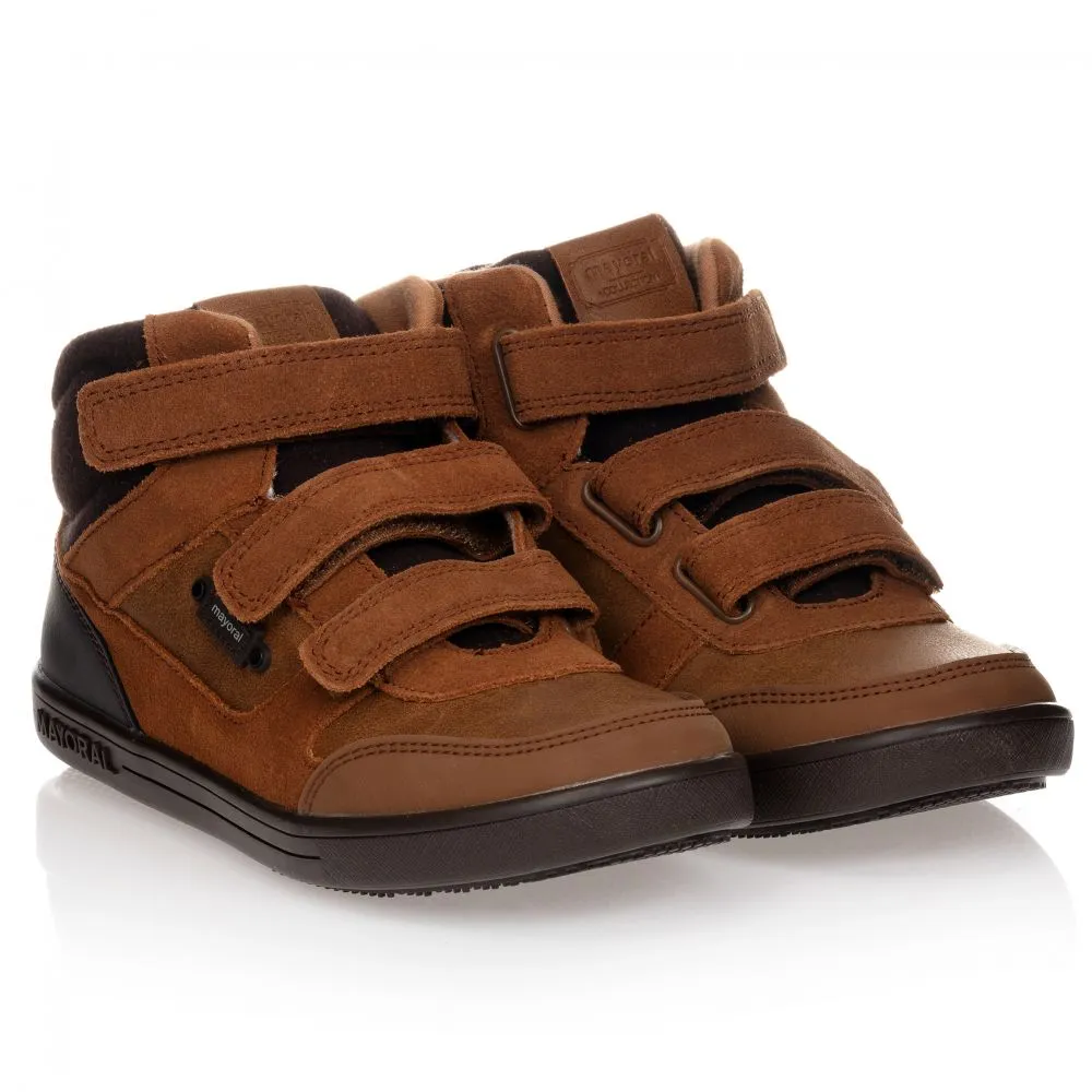 Teen Brown High-Top Trainers