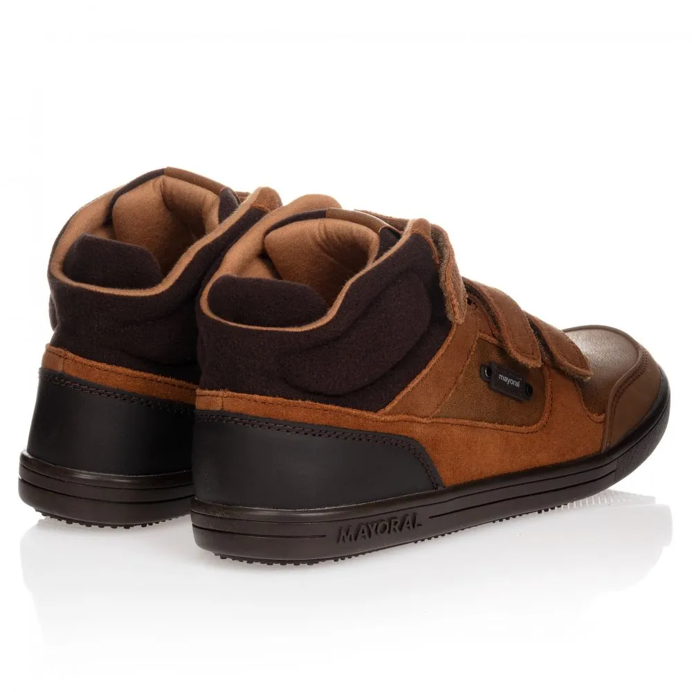 Teen Brown High-Top Trainers