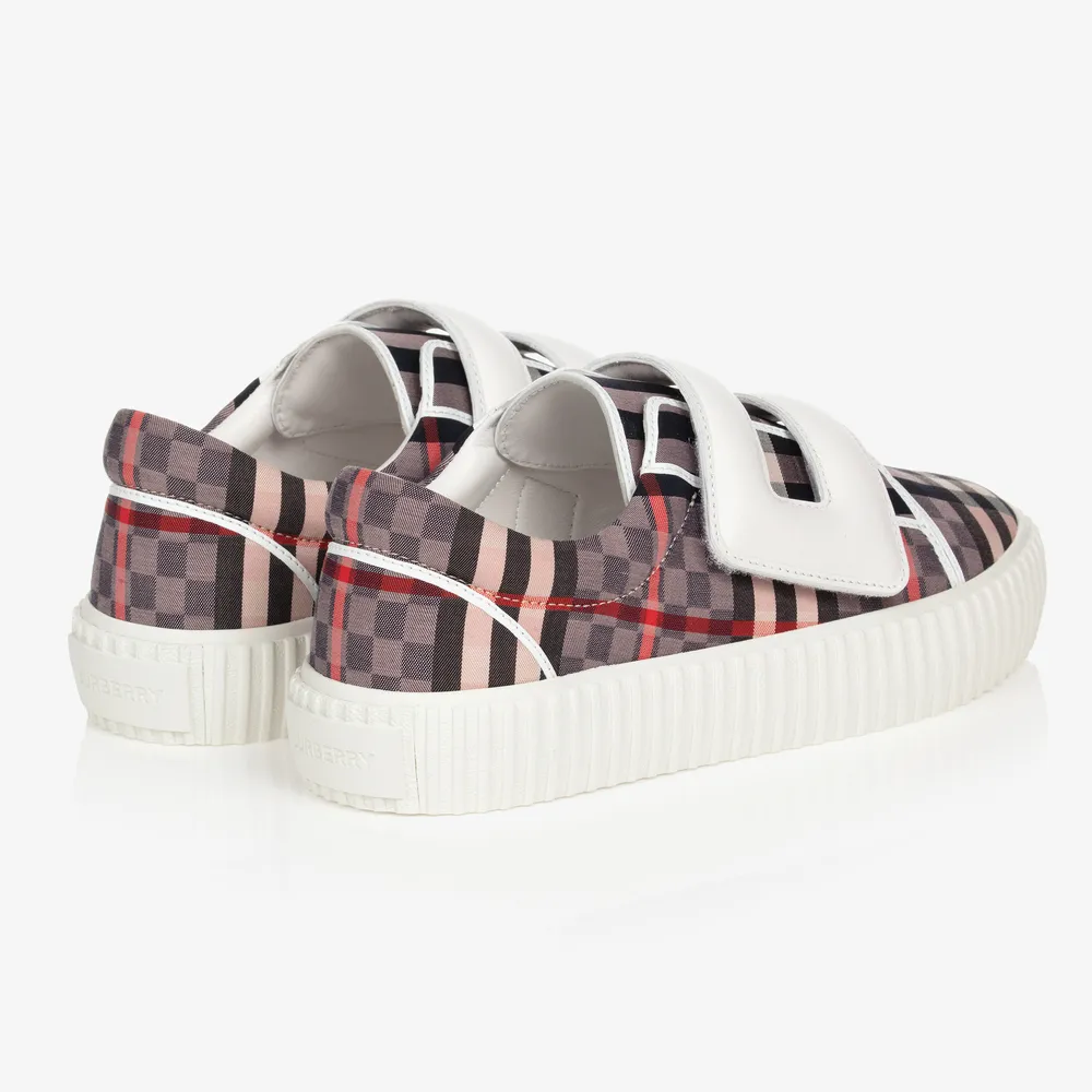 Teen Pink Checked Trainers