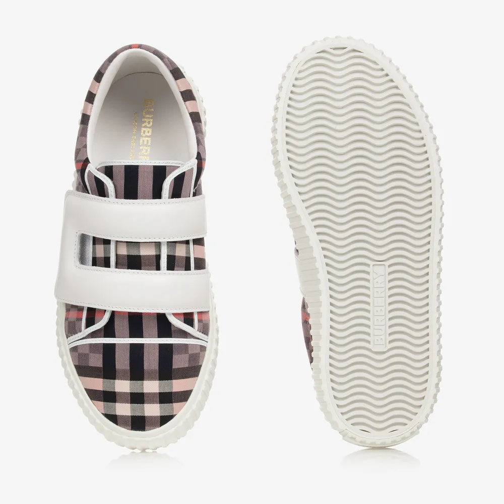 Teen Pink Checked Trainers