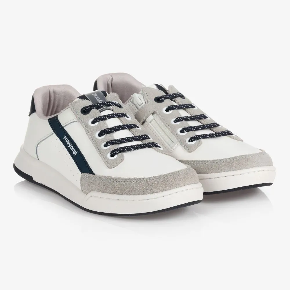 Teen White Leather Trainers