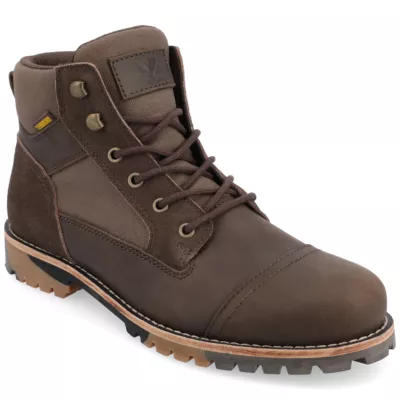 Territory Mens Brute Flat Heel Lace-Up Boots