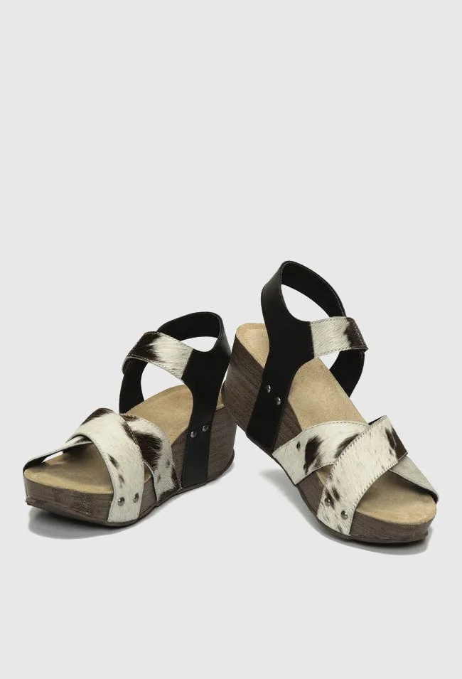 Cowhide Hairon Wedges by The Design Edge (Shoe57)